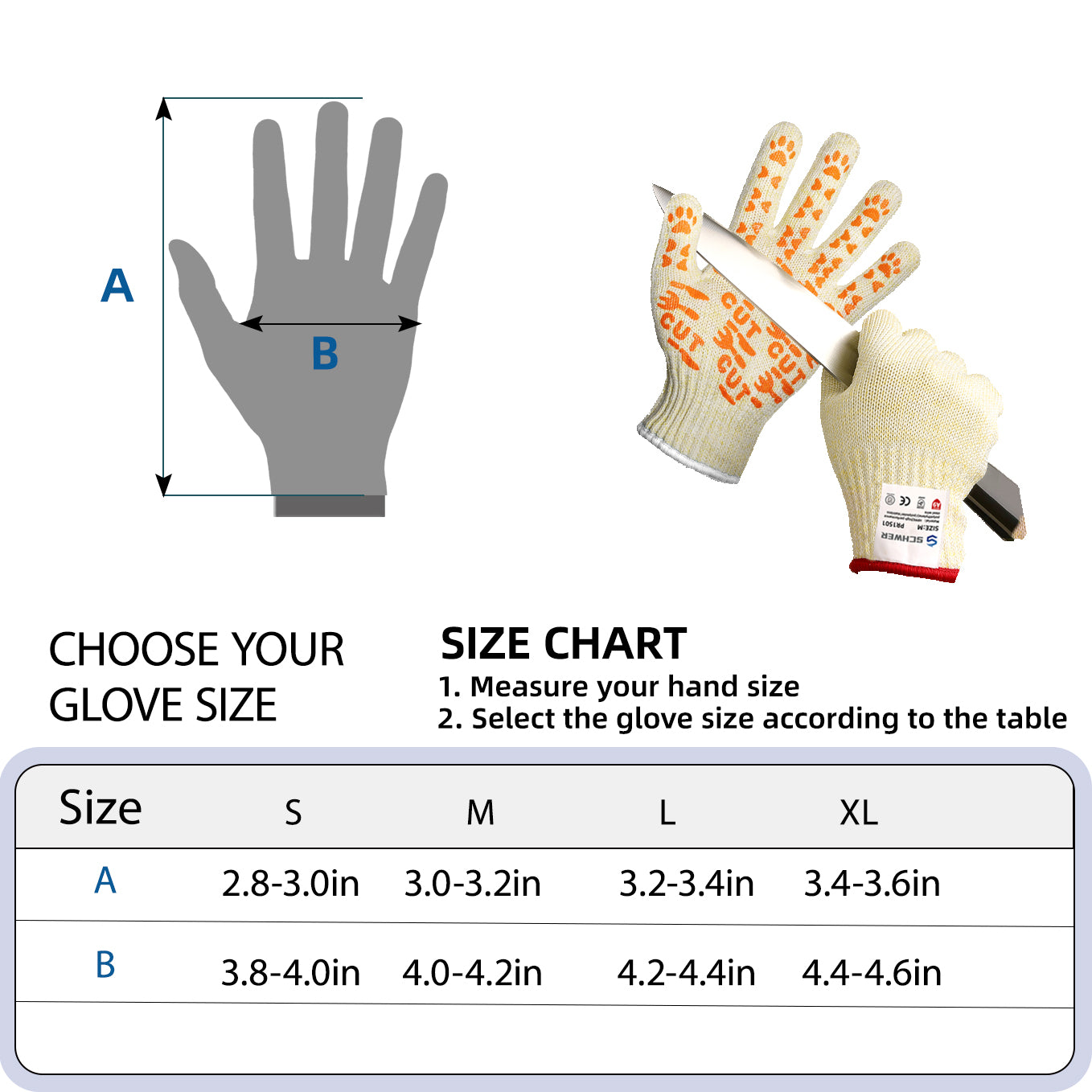 Schwer SlicePro Cut Resistant Gloves | ANSI A9, Touchscreen, PR1501