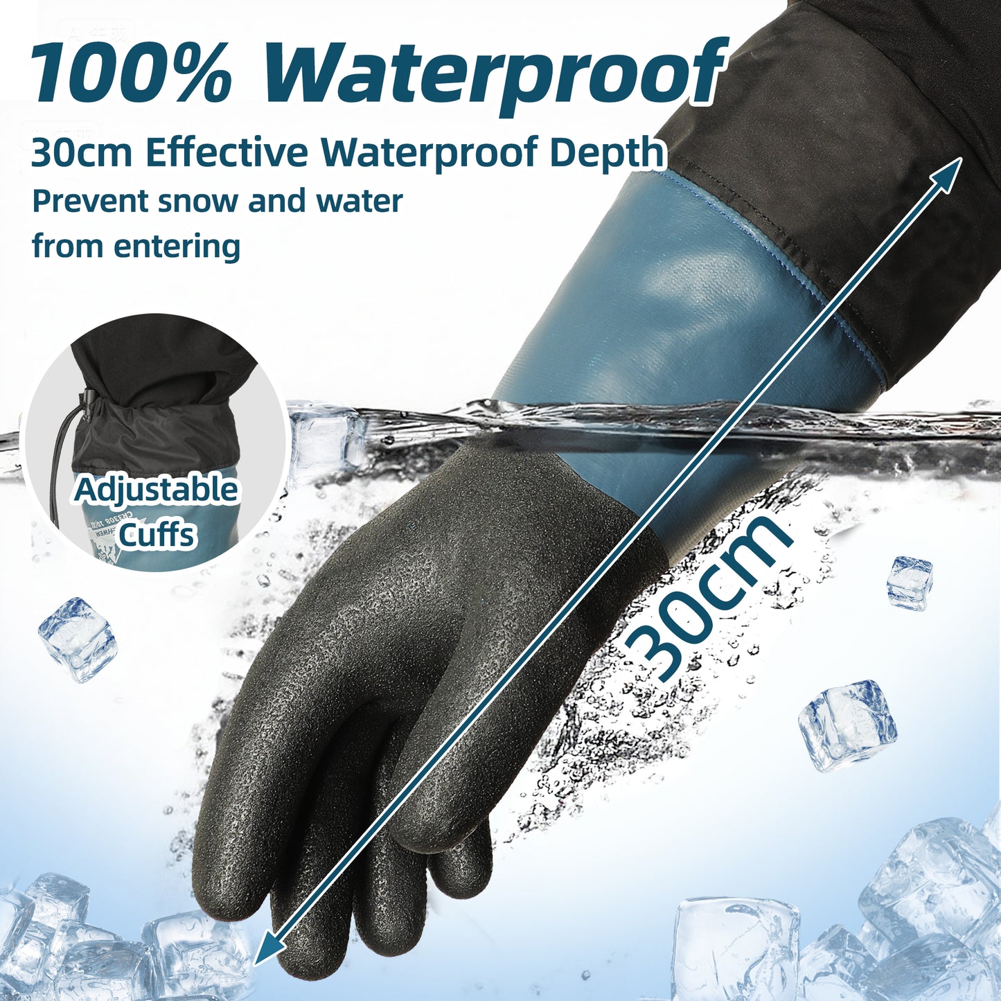 Schwer Long Winter Work Gloves | Waterproof, Windproof, CR3308