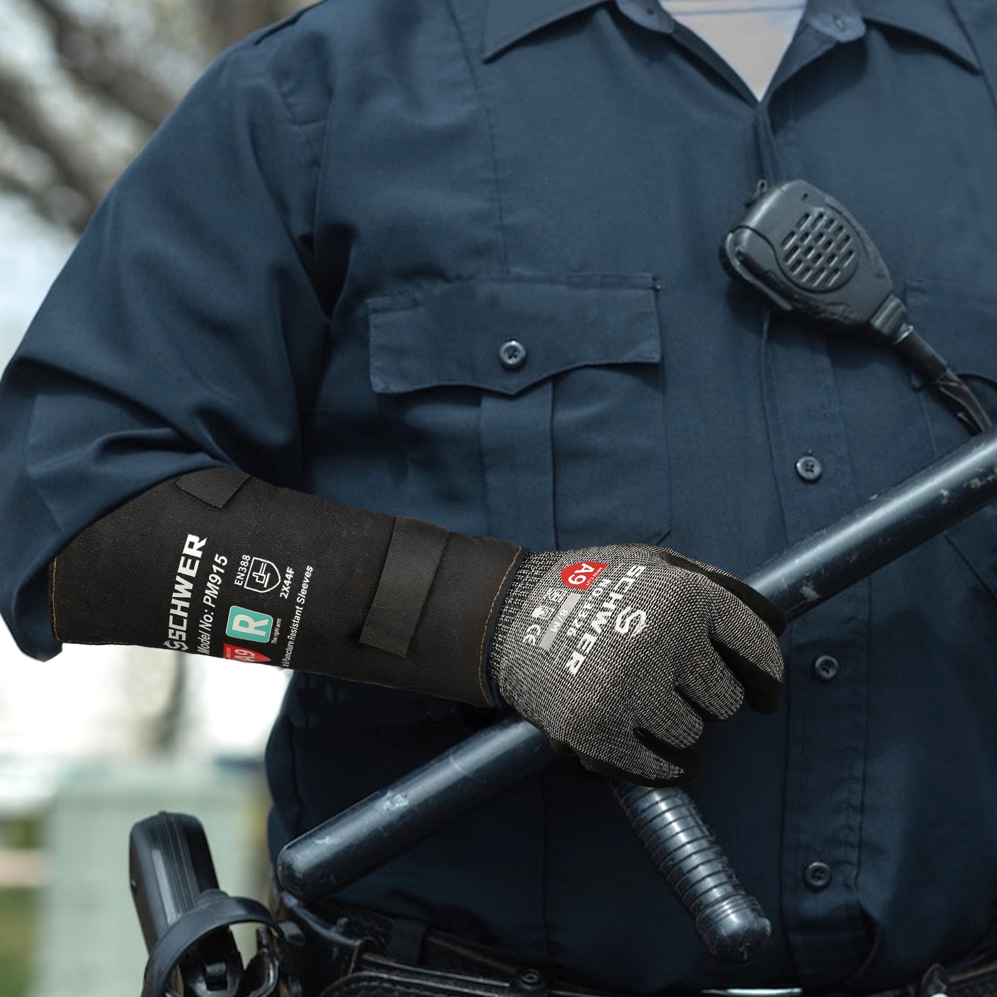 Schwer Forearm Sleeves | ANSI A9, Level 4 Puncture Resistance, PM915