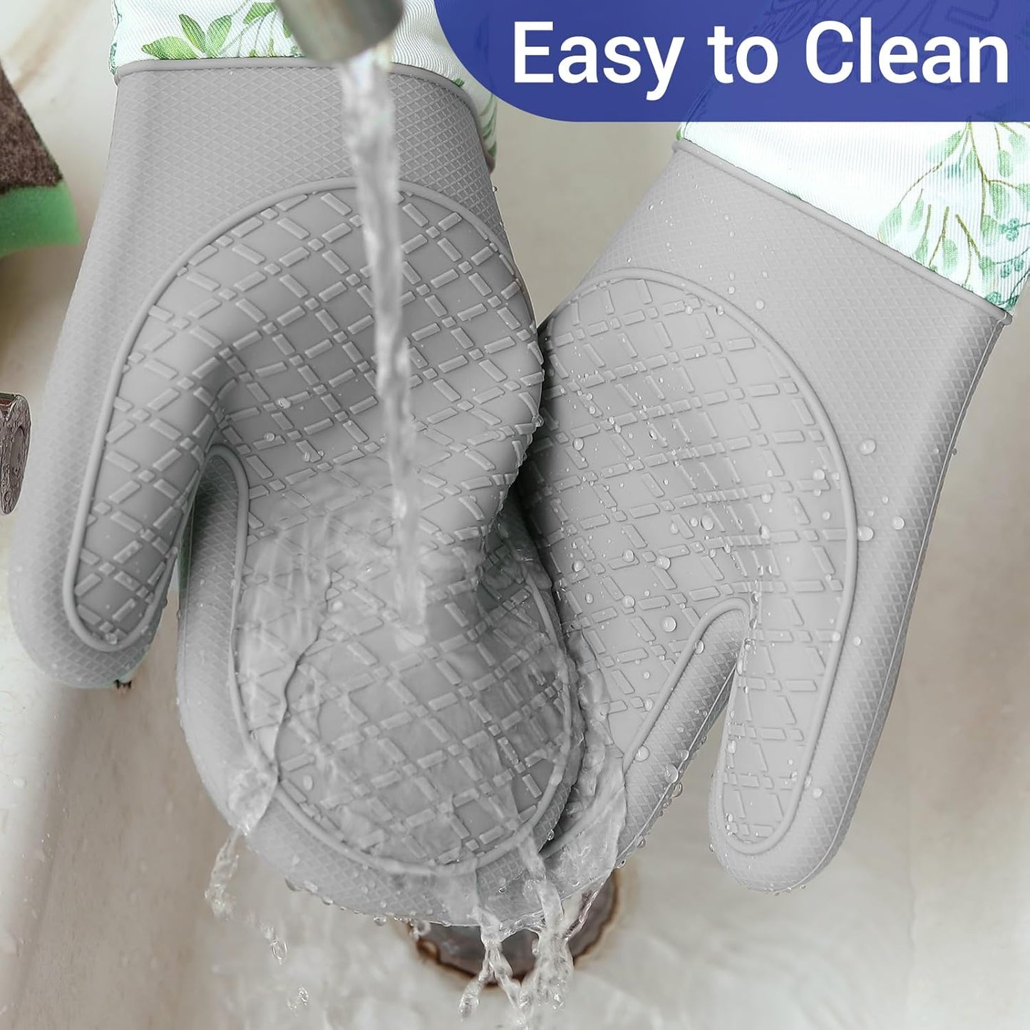 Schwer Oven Mitts & Pot Holders | Silicone, 500°F Heat Resistant, 4 Pcs