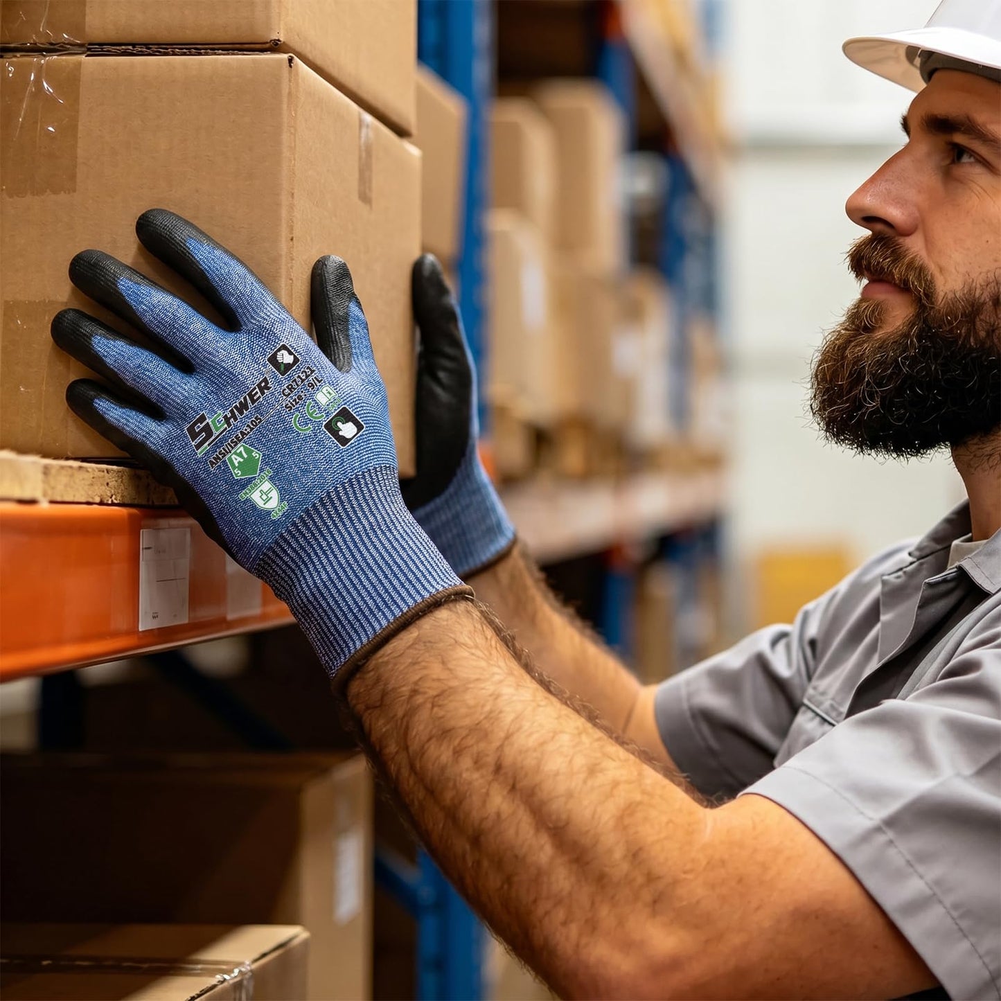 Schwer Cut Resistant Work Gloves | ANSI A7, PU Coated, CR7121
