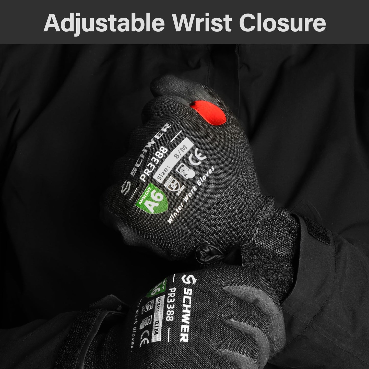 Schwer Winter Work Gloves | ANSI A6, Nitrile Grip, Touchscreen, PR3388