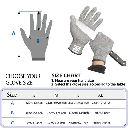 Schwer SlicePro Cut Resistant Gloves | ANSI A9, Better Grip, Touchscreen, PR1501-GD
