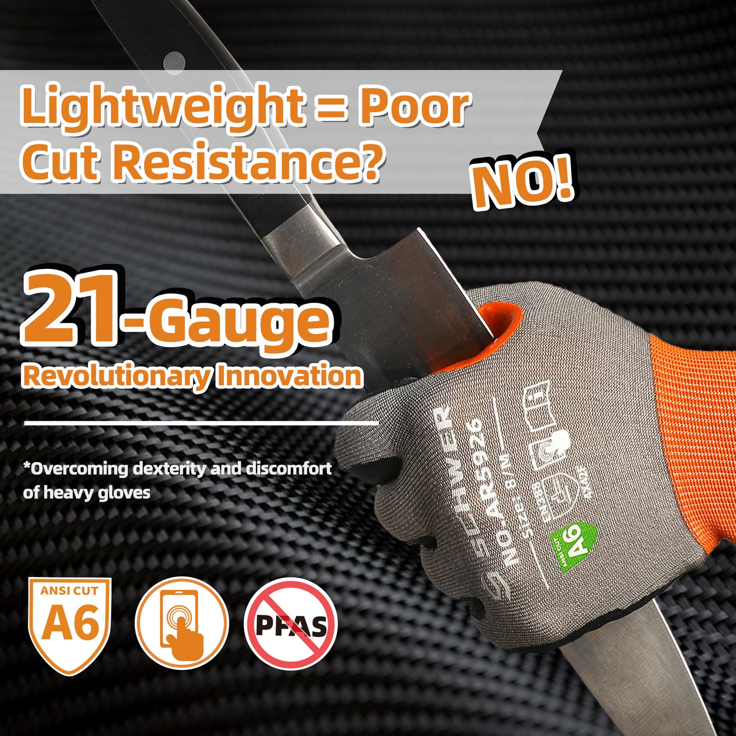Schwer Air-Skin Cut Resistant Gloves | ANSI A6, Nitrile Grip, AR5926
