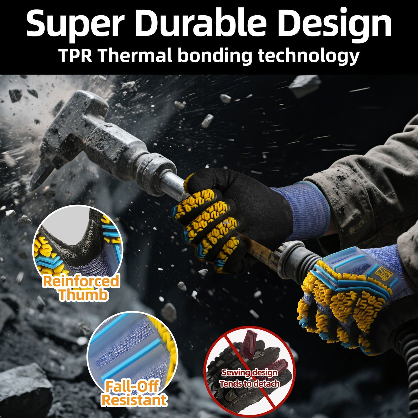 Schwer Air-Skin Impact Resistant Gloves | Level 2 Impact, ANSI A4 Cut Protection, PM3900-T