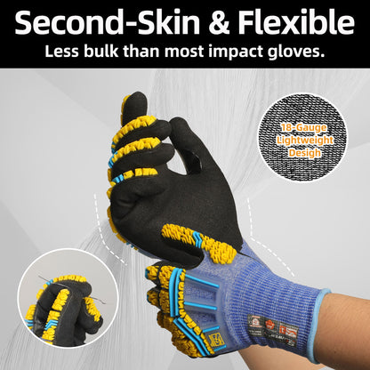 Schwer Air-Skin Impact Resistant Gloves | Level 2 Impact, ANSI A4 Cut Protection, PM3900-T