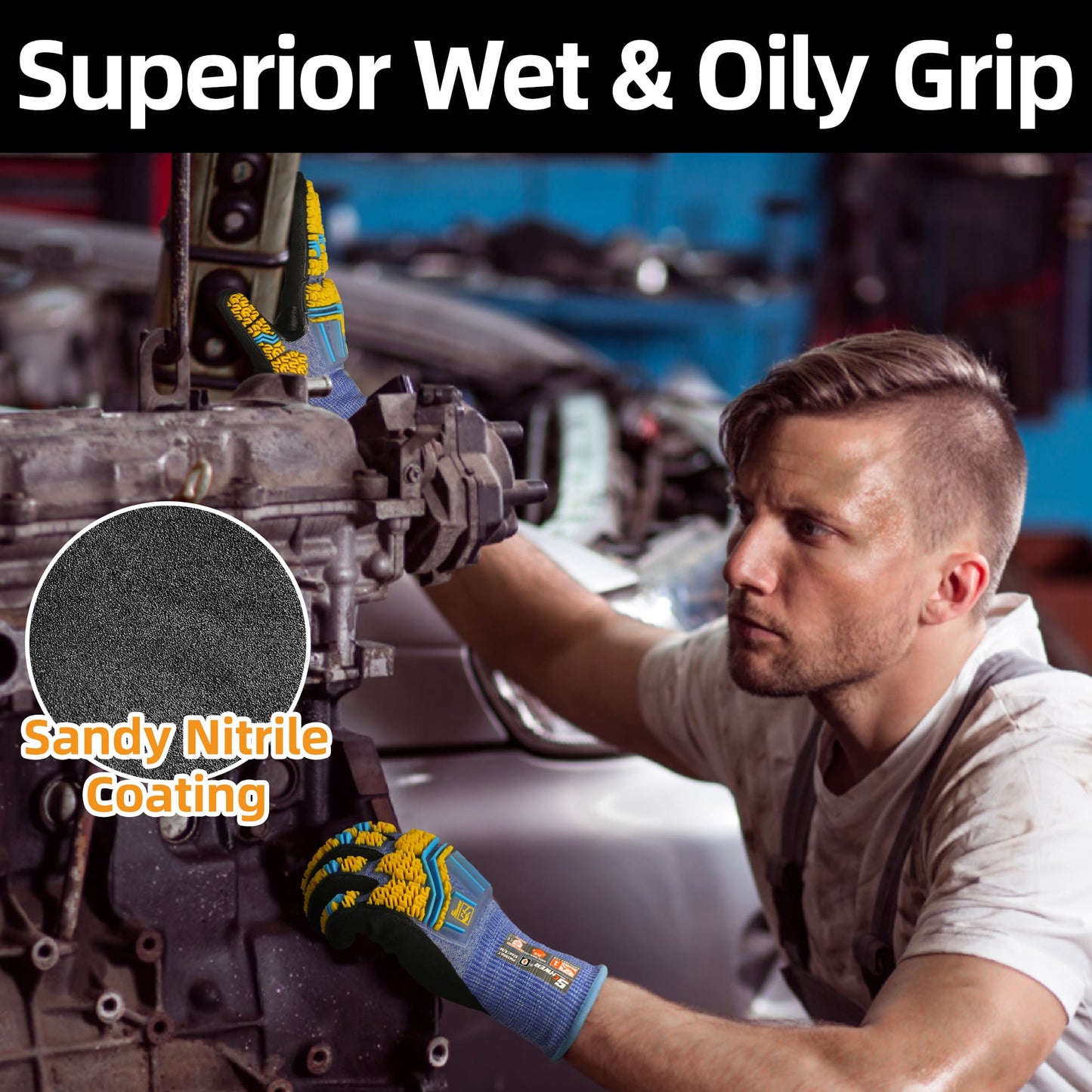 Schwer Air-Skin Impact Resistant Gloves | Level 2 Impact, ANSI A4 Cut Protection, PM3900-T