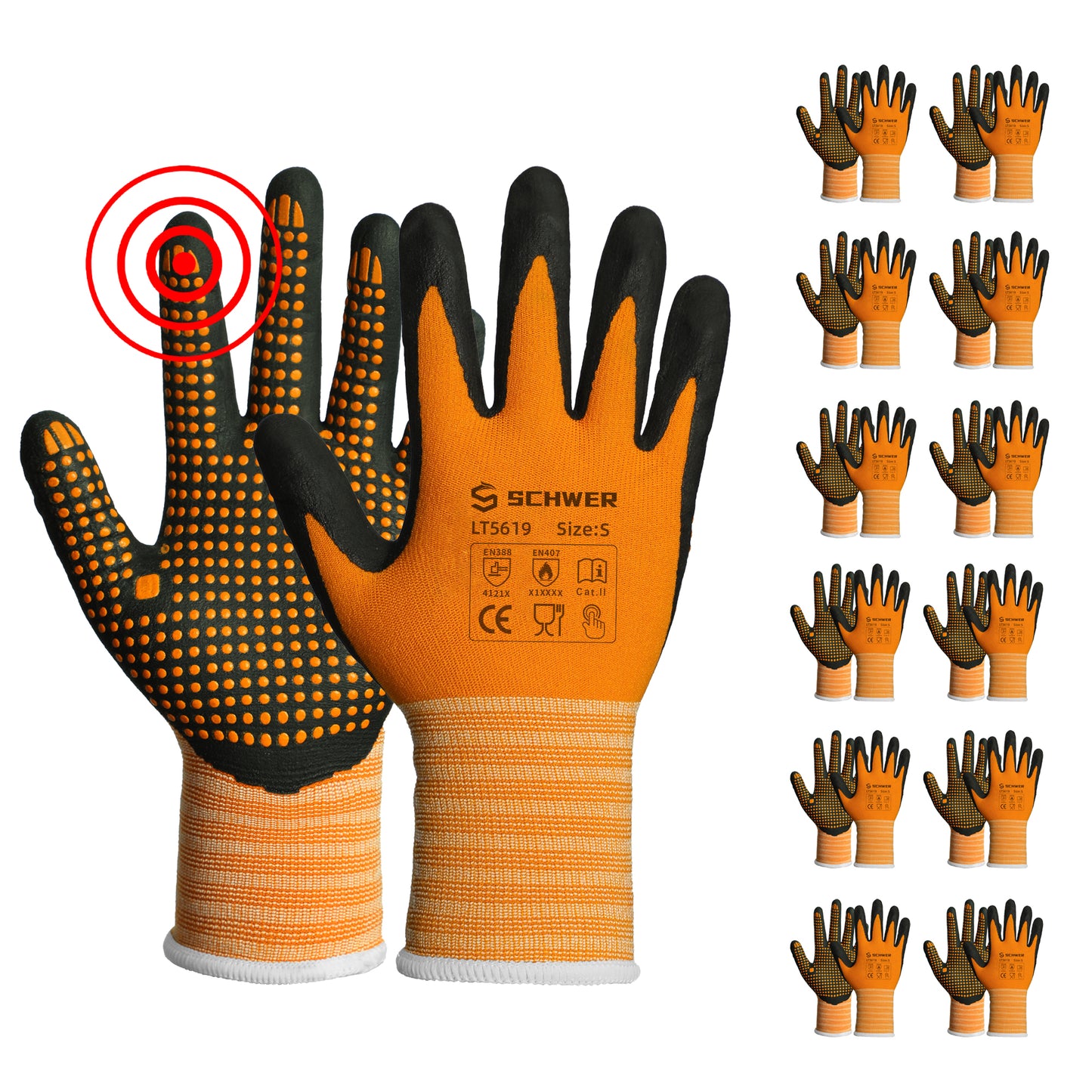 Lite MicroFoam Nitrile Coated Work Gloves LT5619