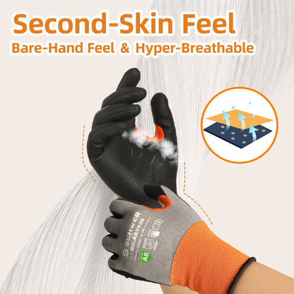 Schwer Air-Skin Cut Resistant Gloves | ANSI A6, Nitrile Grip, AR5926