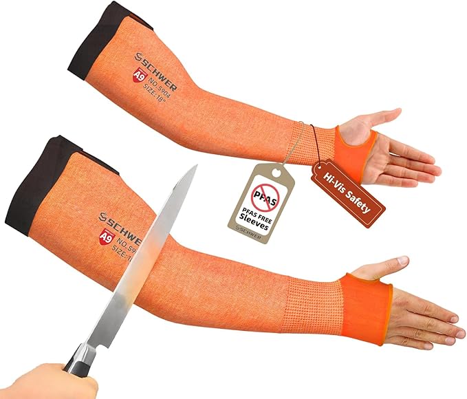 PRO-SKIN ANSI A9 Cut Resistant Arm Sleeves S904 for Work