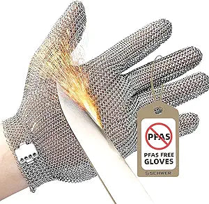 ProGuard-X Highest Level Cut Resistant Stainless Steel Metal Mesh Chainmail Glove PM5201