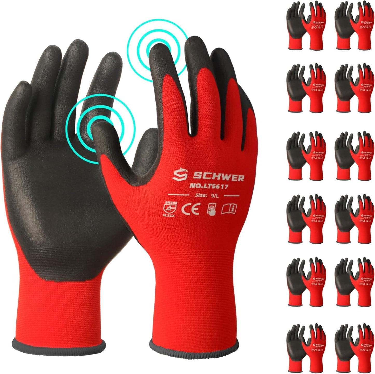 Lite MicroFoam Nitrile Coated Work Gloves LT5617