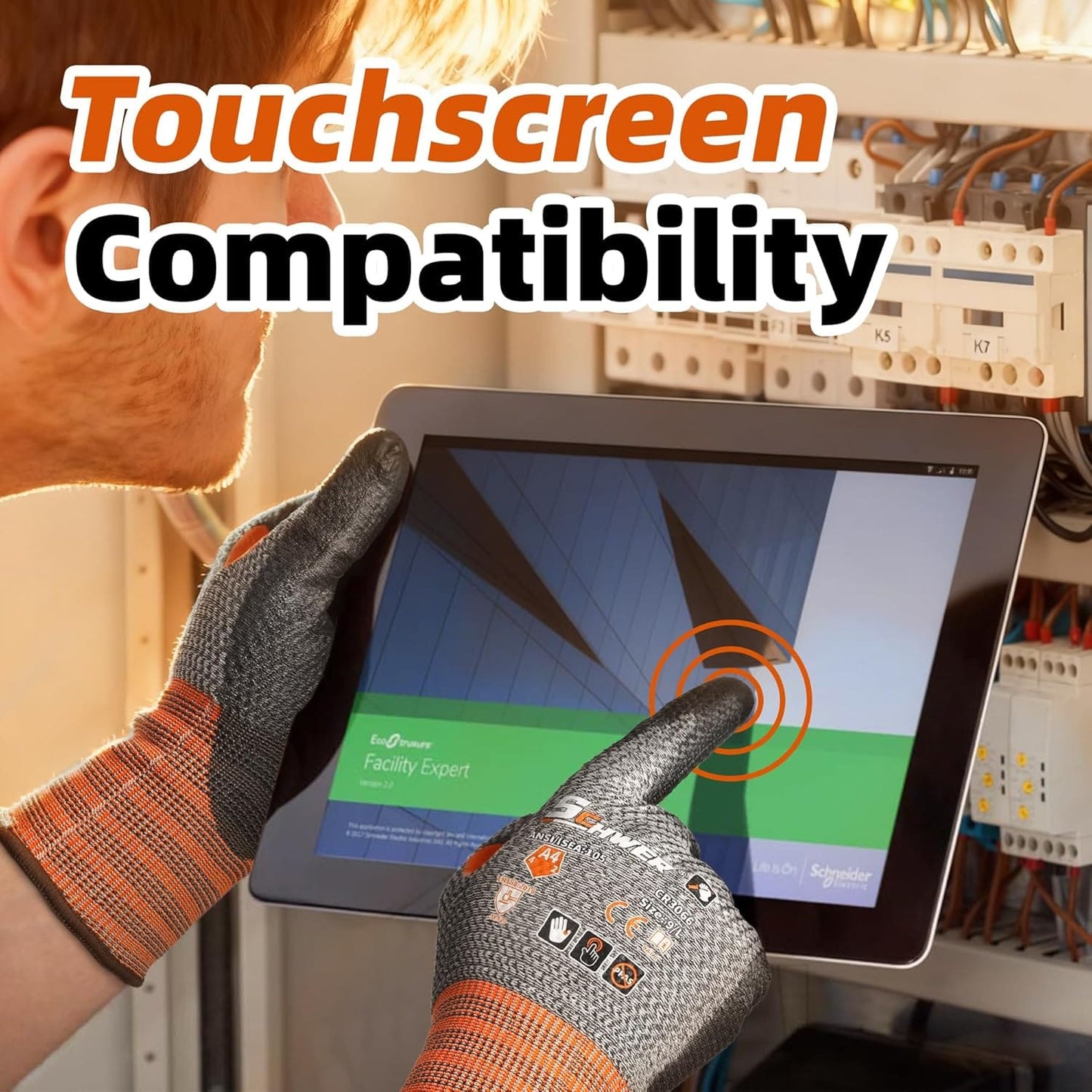 ANSI A4 Schnitt resistente Arbeitshandschuhe mit PU -Beschichtung, CR13001