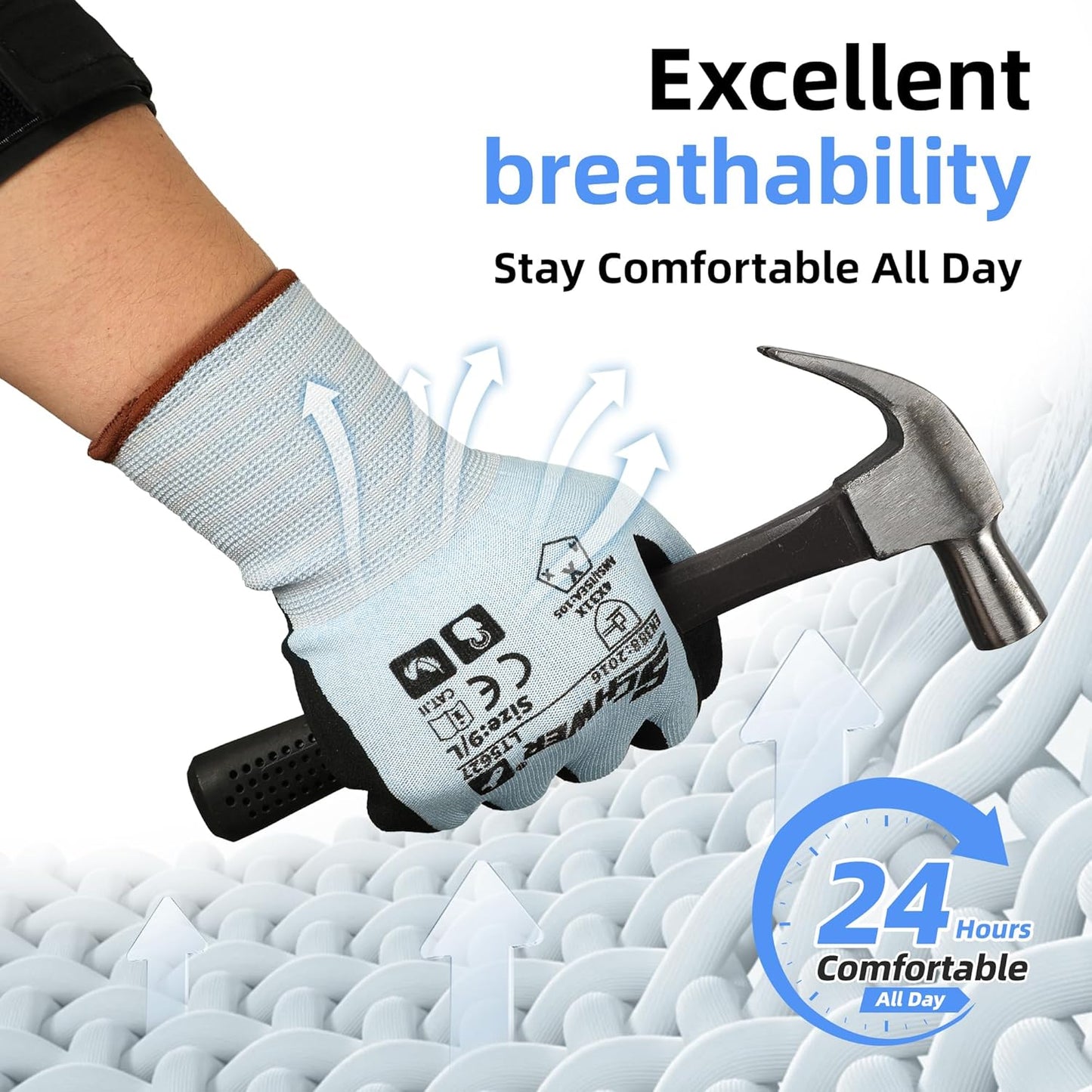 Schwer Work Gloves | Nitrile Grip, Touchscreen, LT5627