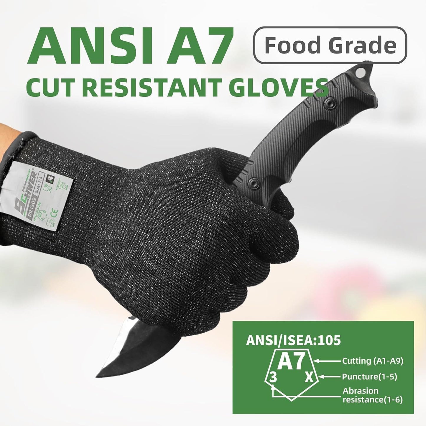 Schwer SlicePro Cut Resistant Gloves | ANSI A7, PR1509