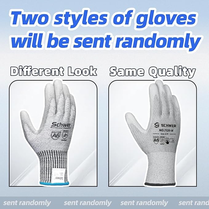 3 Pairs AIR-SOFT  ANSI A6 Cut Resistant Gloves CR7120