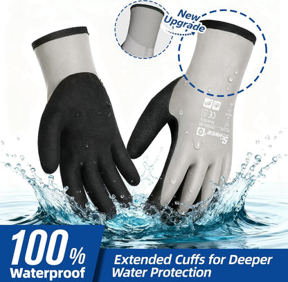 Schwer Winter Waterproof Work Gloves | Latex Grip, Touchscreen, CR3305