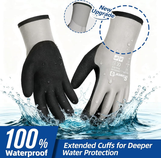 Schwer Winter Waterproof Work Gloves | Latex Grip, Touchscreen, CR3305
