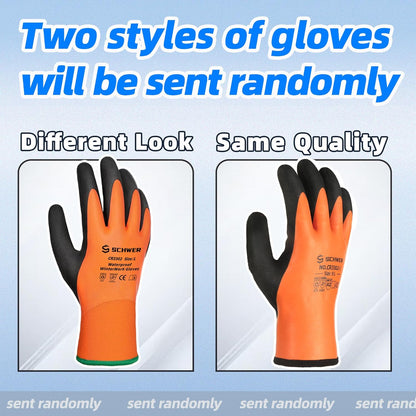 Schwer Winter Waterproof Work Gloves | Latex Grip, Touchscreen, CR3302
