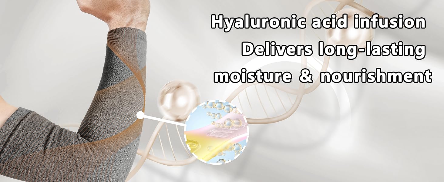 Hyaluronic acid infusion with text on long-lasting moisture and nourishment.