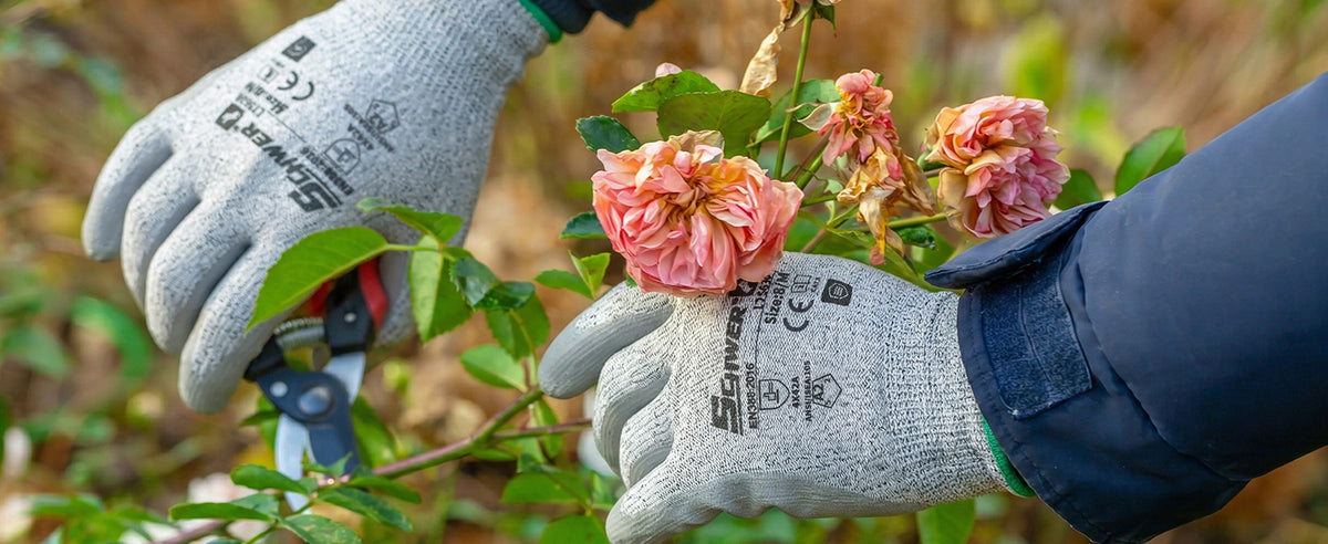 Schwer Abrasion Resistant Work Gloves | ANSI A2 Cut Protection, PU Grip, 12Pairs,LT5636 - Gardening