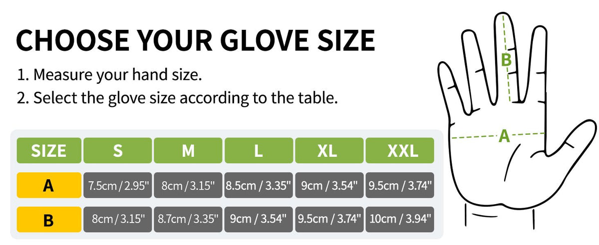 Schwer PR3727 ANSI A7 cut resistant gloves size chart