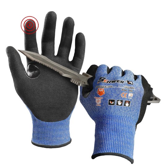 Schwer Air-Skin Cut Resistant Gloves | ANSI A4, Nitrile Grip, Touchscreen, AR3900