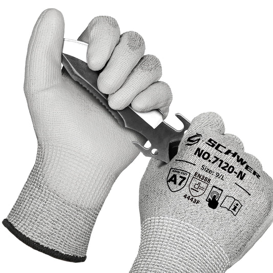 3 coppie guanti resistenti al taglio ANSI A6 CR7120