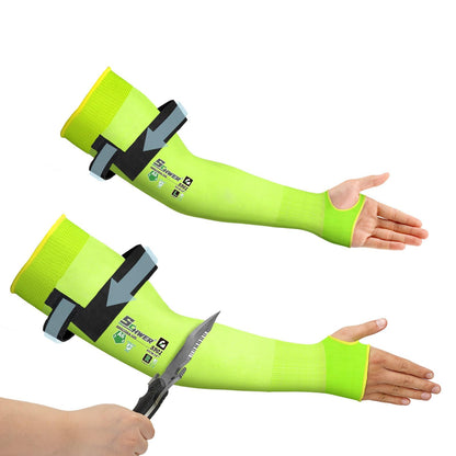 Schwer Air-Skin ANSI A6 cut resistant arm sleeves S901 - front and back view