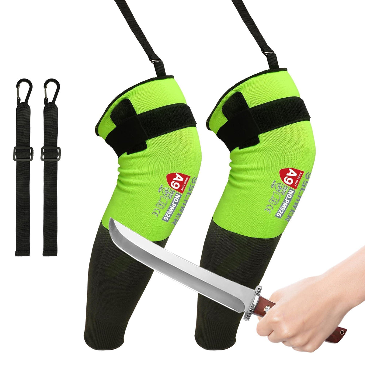 Schwer Cut Resistant Leg Sleeves, ANSI A9, Thigh Strap, S926 - product image 1