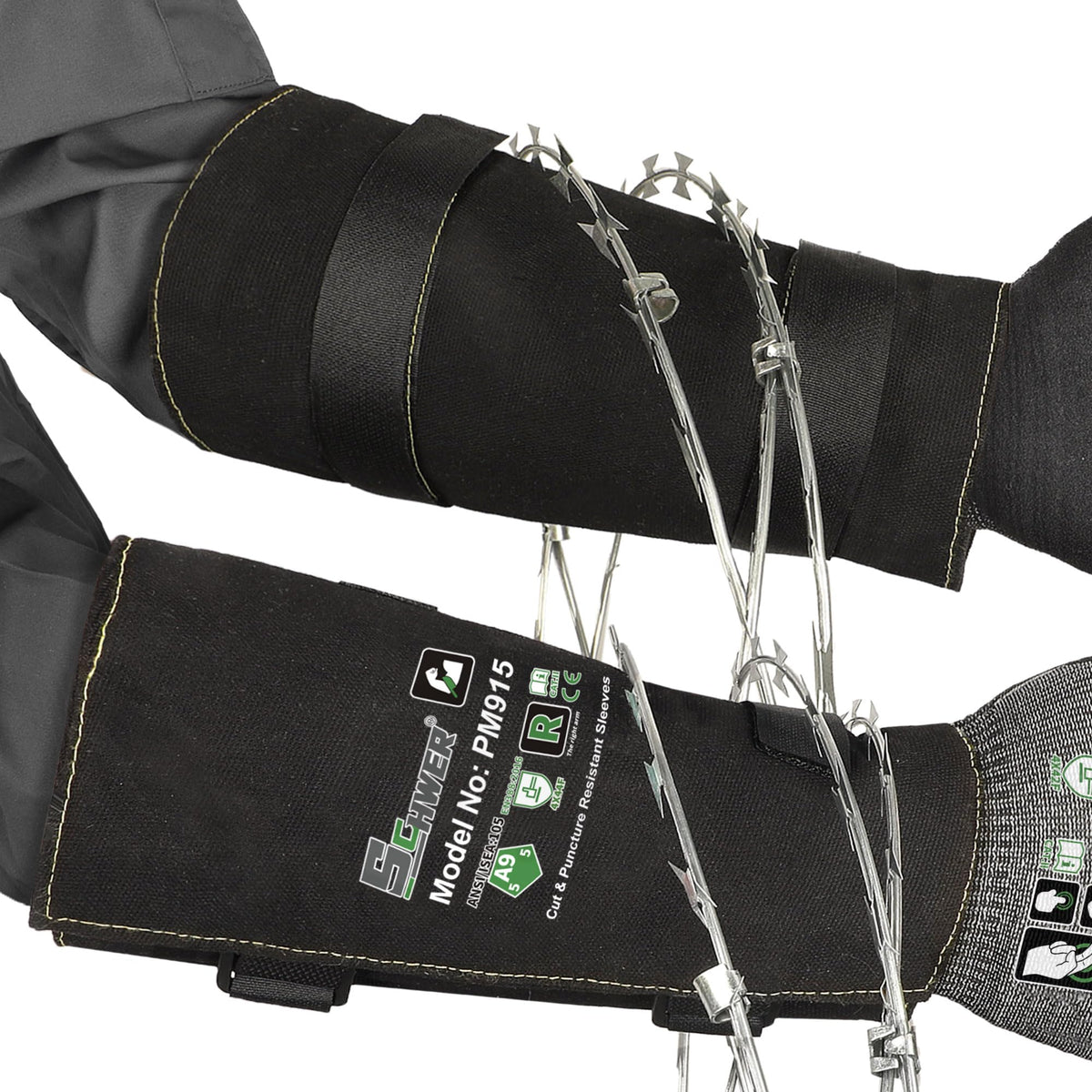 Schwer Cut & Puncture Resistant Forearm Sleeves, ANSI A9, PM915 - product image 1
