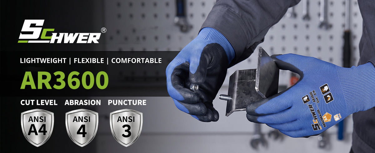 Cargar vídeo: ANSI A4 Lightweight Cut Resistant Gloves, 18G | AR3600