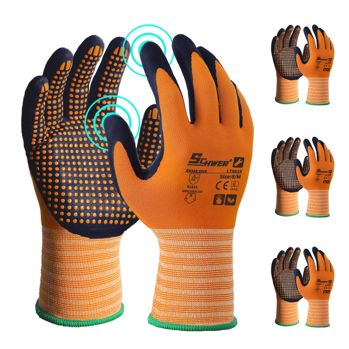 Schwer nitrile grip work gloves with microfoam coating LT5619