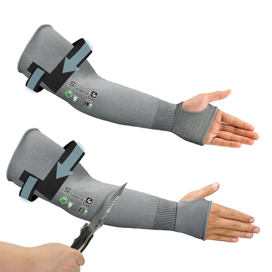 Schwer AIR-SKIN Cut Resistant Arm Sleeves | ANSI A6, UHMWPE, 18 inch, S914