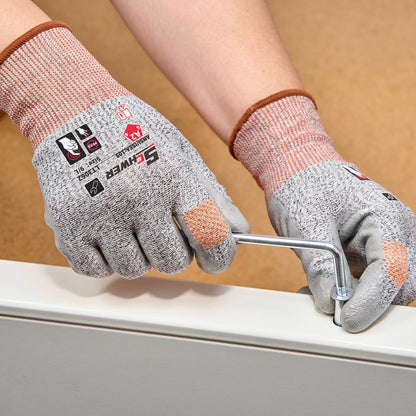 Schwer Cut Resistant Work Gloves | ANSI A2, Level 6 Abrasion, PU Grip, 12 Pairs, LT3062