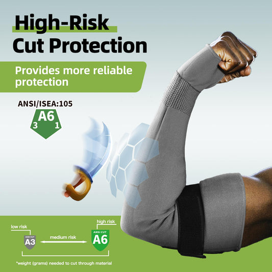 Schwer AIR-SKIN Cut Resistant Arm Sleeves | ANSI A6, UHMWPE, 18 inch, S914