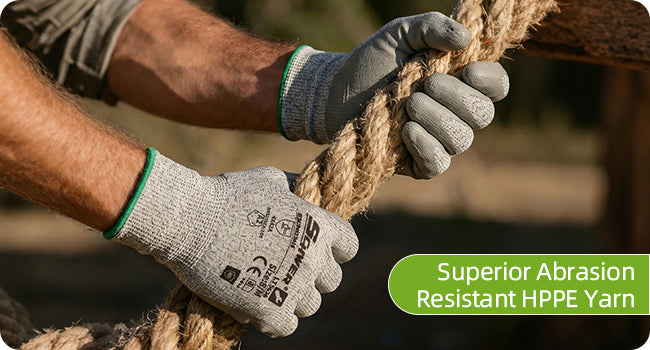 Schwer Abrasion Resistant Work Gloves | ANSI A2 Cut Protection, PU Grip, 12Pairs,LT5636 - Level 6 Abrasion Certified