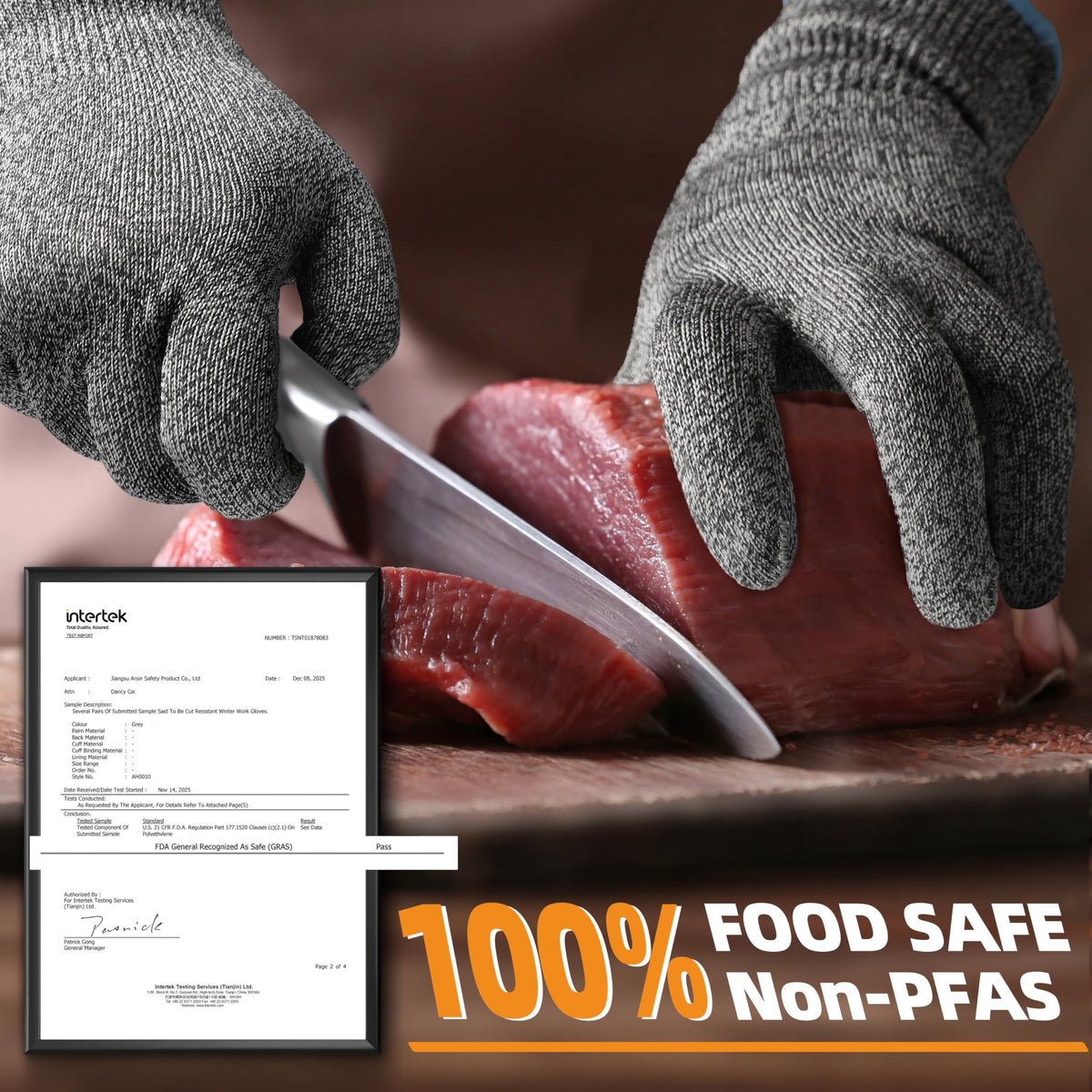 Schwer SlicePro Cut Resistant Gloves, ANSI A6, 2 Pairs, CR1401 - product image 2