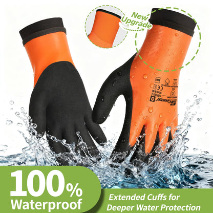 Schwer Winter Waterproof Work Gloves | Latex Grip, 2Pairs, CR3302