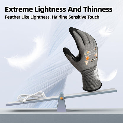 Schwer Air-Skin Cut Resistant Gloves, ANSI A4, Nitrile Grip, Touchscreen, AR5918 - product image 3
