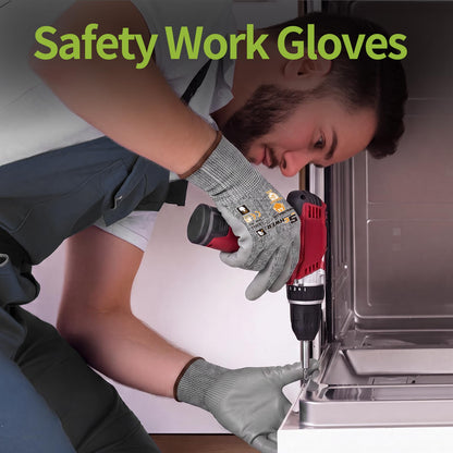 Schwer Cut Resistant Gloves | ANSI A4, Level 5 Abrasion, PU Grip, 12 Pairs, CR3011