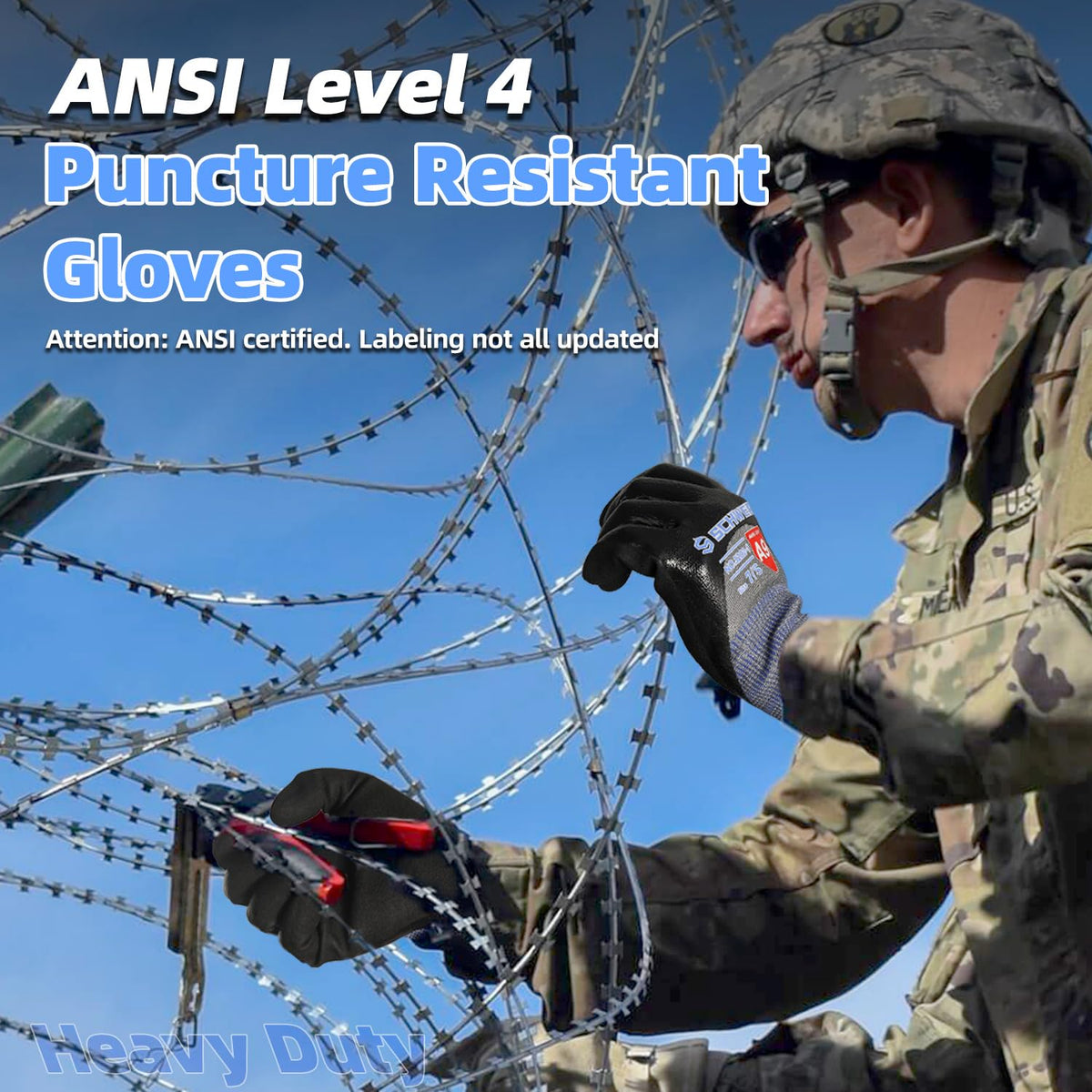 Schwer Cut Resistant Gloves | ANSI A9, Nitrile Grip, Touchscreen, PM3202