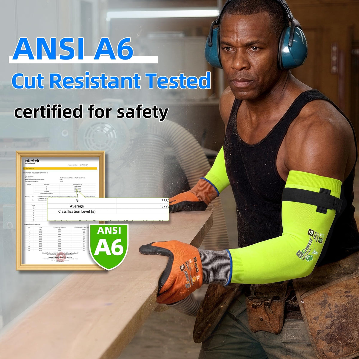 Schwer Air-Skin ANSI A6 cut resistant arm sleeves S901 - ANSI A6 cut protection