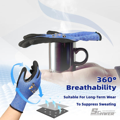 Schwer Air-Skin Cut Resistant Gloves, ANSI A4, Nitrile Grip, Touchscreen, AR3900 - product image 5