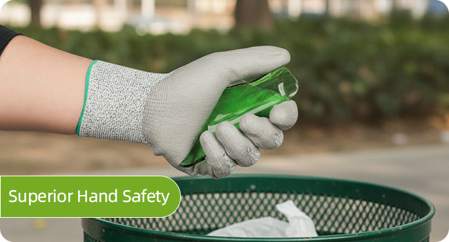 Schwer Abrasion Resistant Work Gloves | ANSI A2 Cut Protection, PU Grip, 12Pairs,LT5636 - ANSI A2 Cut Resistance