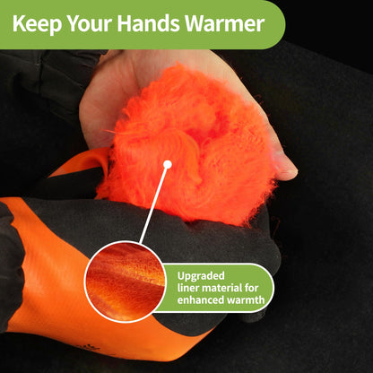 Schwer Winter Waterproof Work Gloves | Latex Grip, 2Pairs, CR3302