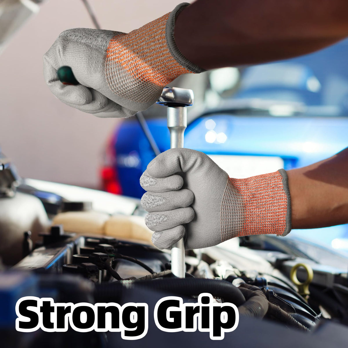 ANSI A5 Cut Resistant Gloves 13G PU Rough Coated CR3088