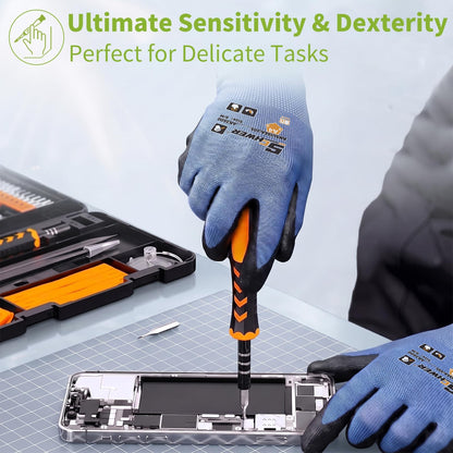 Schwer Cut Resistant Work Gloves | ANSI A4,18-Gauge,PU Grip,Touchscreen,AR3600