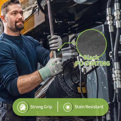 Schwer Cut Resistant Gloves | ANSI A6,13-Gauge,PU Grip,Touchscreen,12 Pairs,CR3099