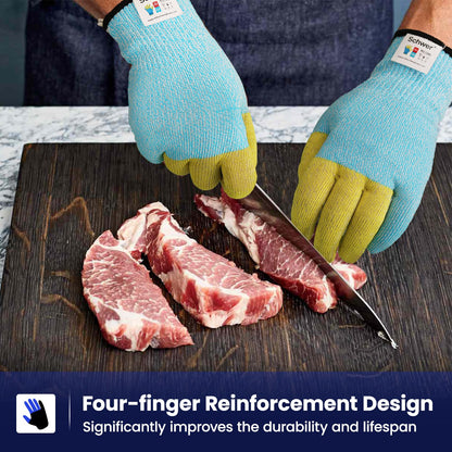 SlicePro Patented Cut Resistant Gloves AR1345 with ANSI A9 Reinforced 4 Fingers